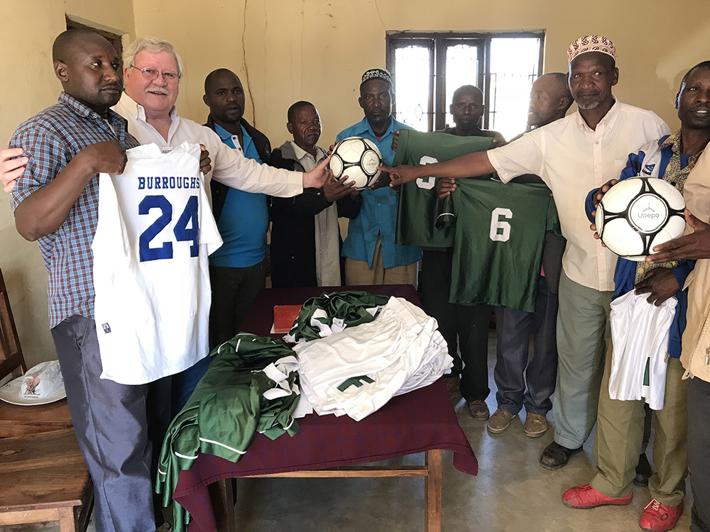 It is not all work - Upepo donated soccer balls and uniforms for each of the eight villages on the wind farm site.