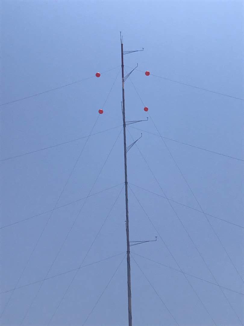 This is one of Upepo's three met masts that has been collecting wind data for multiple years at the Upepo Energy Center.