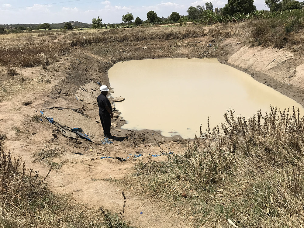 This shallow well was the water source for people and their livestock in Msiki, Tanzania on the project site.